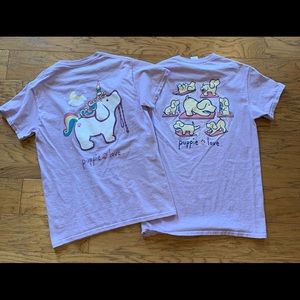 2 Size small Puppy Love shirts